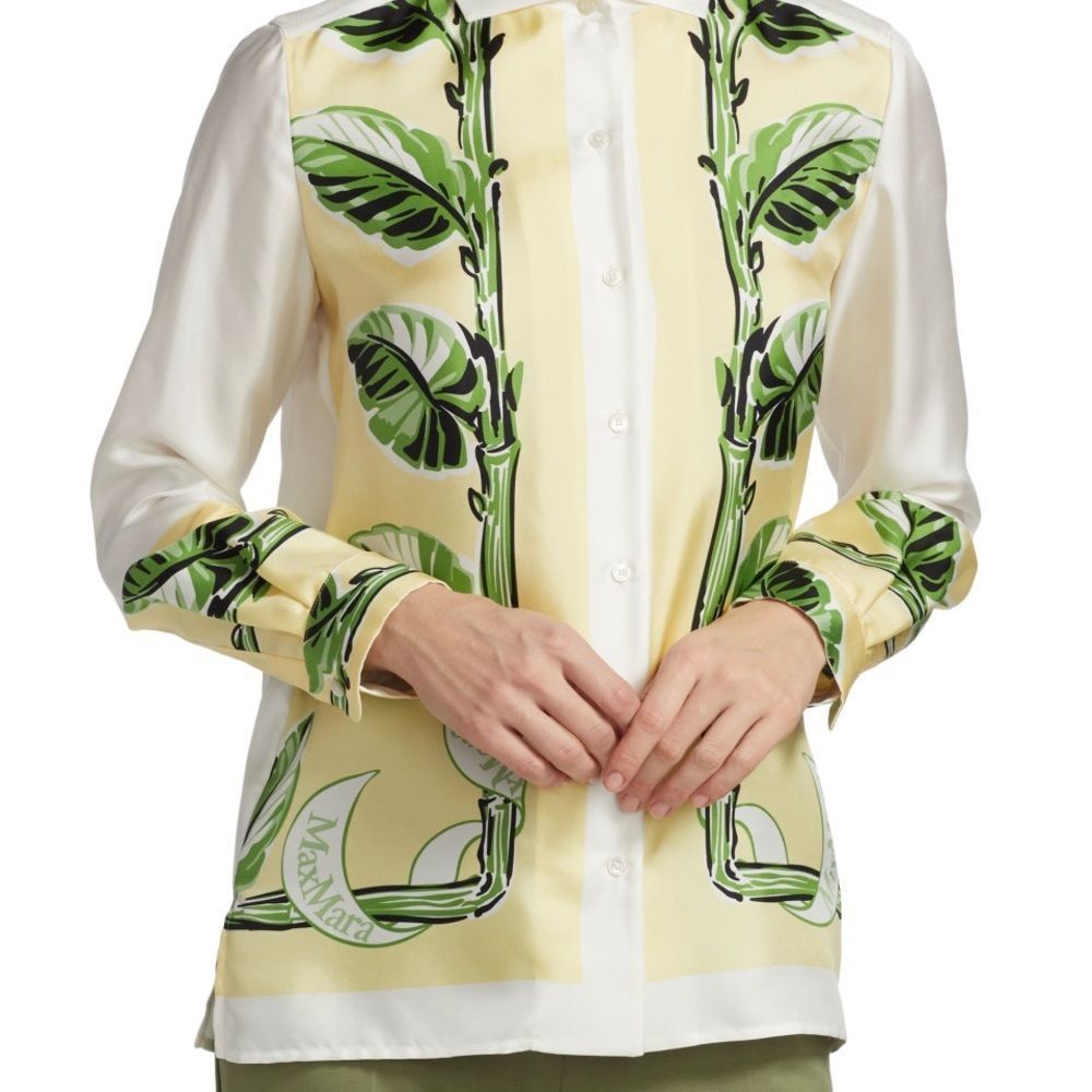 MAX MARA ❤️🔥shirt!❤️🔥❤️🔥❤️🔥100%Silk! - Picture 3 of 9